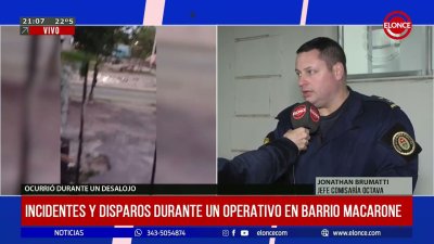 Incidentes y disparos durante un operativo en el barrio Macarone